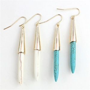 Turquoise and Howlite Earrings